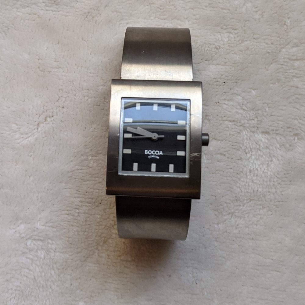 Titanium Rectangle Face Watch - image 1